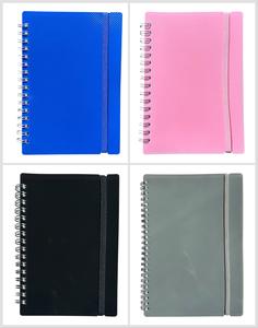 A4 NOTE PAD SPIRAL POLY PASTEL BANDED TWINWIRE NOTEBOOK SHEET LINED