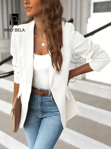 Women's Solid Button Lapel Collar Blazer, Coats for Women, Elegant Longsleeves Suit Outerwear Coat for Work Office Business, Minimalist Tops for Women, Women's Suit, Lady Spring & Fall Clothes, Womenswear