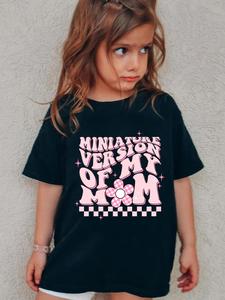 Toddler Girl's Graphic Round Neck Letter Print Tee, Casual Fashion Drop Shoulder Half Sleeve T-shirt for Daily Outdoor Wear, Kids Clothing for Summer, Cute Clothes, Children Tops, Funny Graphic Tees