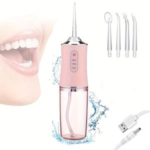 4 in 1 Electric Water Flosser for Deep Cleansing, 1 Count Portable Rechargeable Oral Irrigator for Home Travel, Water Irrigator Tooth Brush, Daily Oral Care Tool for Men & Women, Oral Hygiene Products, Dental Scaler, Waterproof Water Flosser