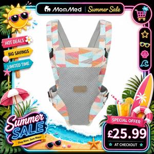 MomMed 4-in-1 Ergonomic Baby Carrier,Infant Carrier, Holder Carrier, Front & Back Carry, Kangaroo Design, Easy On/Off for Parents – Newborn to Toddler, Hands-Free, Lightweight & Portable for Travel, Walking, Shopping and Outdoor