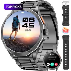 Men's Smartwatch, 1.85" HD Display Fitness Watch with BT Call, Sedentary Alerts, 100+ Exercise Modes, Heart Rate Tracker Smartwatch for Android iOS, Back to School