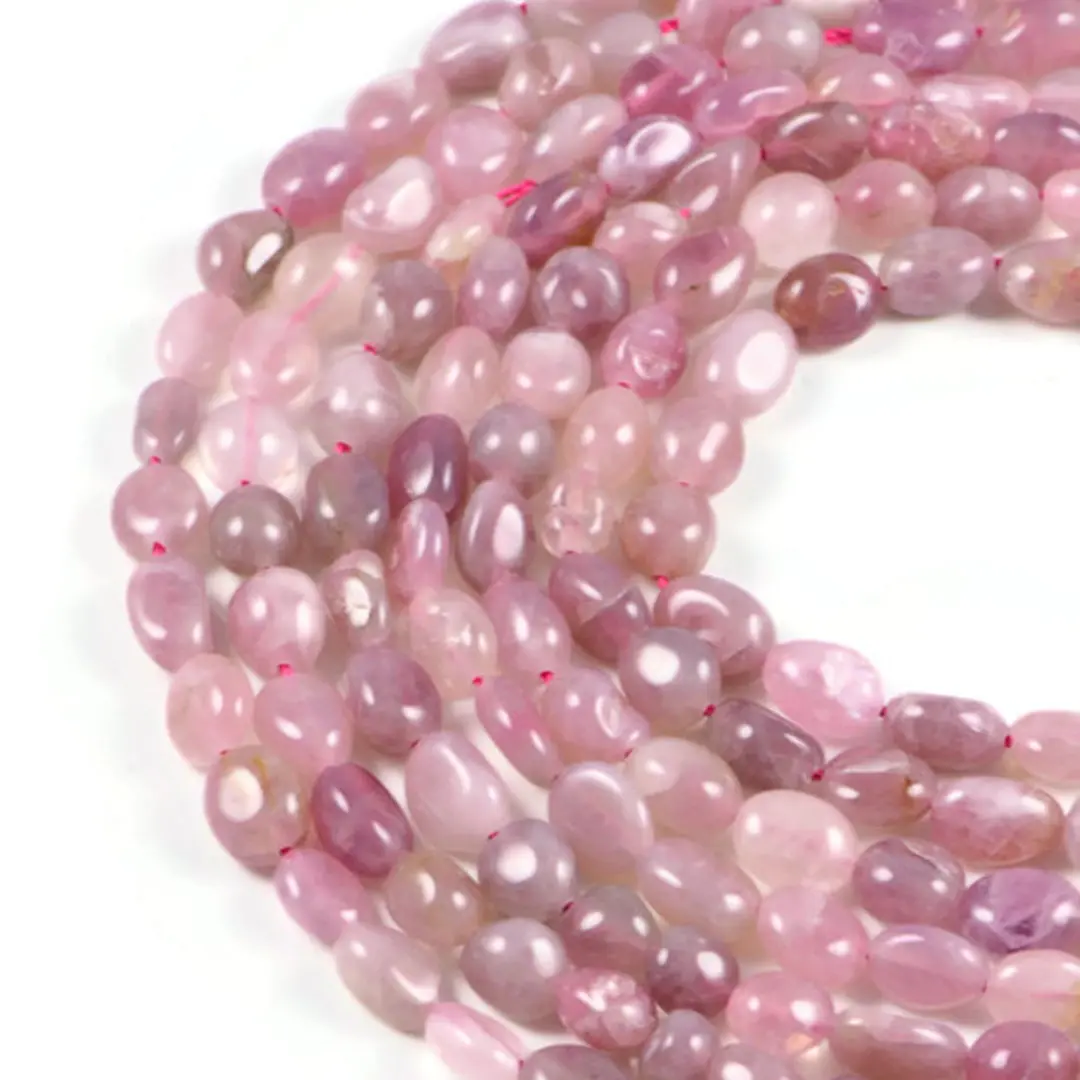 Natural Madagascar Rose Quartz Semi-Precious Beads - 8X10mm - 15.5 Inch Strand - Jewelry Making, Healing Necklaces, Bracelets, and Handmade Designs – AqBeadsUk