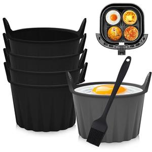 air fryer baking cup, silicone baking pan, muffin cup baking cake mold, kitchen accessories, baking tools, dessert making tools, food bakeware, insulated kitchenware