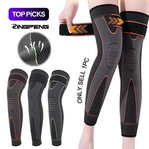 Non-slip Knee Pad, 1 Count Elastic Long Leg Sleeve Bandage, Pressurized Knee Pad, Running Sports Warm Leg Accessories for Christmas Gift