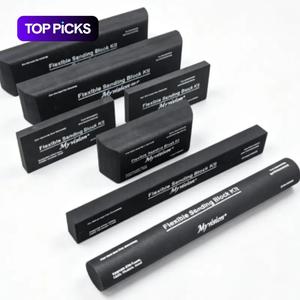 Sanding Block Kit 7pcs with Mid Block, Wet or Dry Sanding Blocks for Automotive and Woodworking, Light Flexible Hard