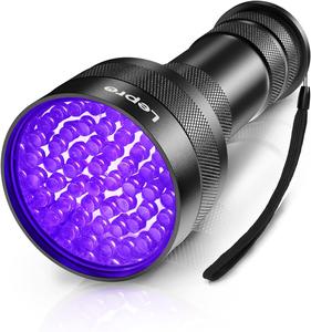 Lepro UV Torch, 51 LED UV Light Torch, 395nm Ultraviolet Flashlight, Blacklight Detector for Pet Urine, Stain, Bed Bugs, Banknote and More [Energy Class A+]-1