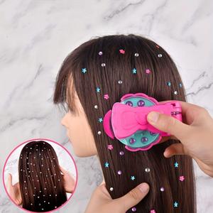 Hair Jewels Stamper Diy Set, 1 Set Heatless Hair Styling Tool, Fashion Fake Gemstone Hair Decoration Materials, Diy Hair Accessories for Women & Girls, Hairstyles