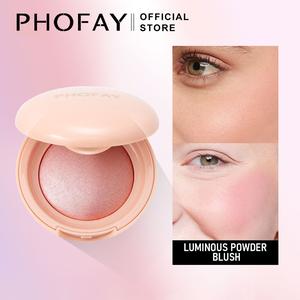 [ New Trending ] PHOFAY Luminous Powder Blush | Long-lasting Color Payoff | Waterproof & Silky-smooth | Luminous glow, Buildable & Natural Finish