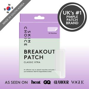 Skin Choice Breakout Patch Classic Xtra | Pack of 10 | Award-Winning | Large Surface Pimple Patch | Hydrocolloid Acne Patch for Face & Body | Mighty Spots Stickers | Blemish Acne Treatment | Vegan & Cruelty-Free | Face & SkinCare | Skin Repair