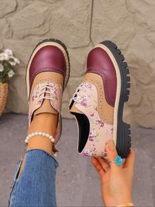 Women's Block Heel Retro Buckle Shoes, PU Leather, Thick Sole, Casual Business Daily Wear, Elegant Design, Fashion Trend
