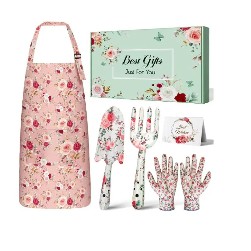 Gardening Gifts for Women Mum Grandma, 6 Pcs Garden Tools Gifts Set, 50 60 70 Birthday Gifts for Women, Present for Her Wife Nanny Best Friends Ladies Garden Lovers