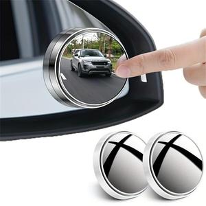 Car Rearview Mirror, 2 Counts 360 Degree Adjustable Blind Spot Mirror, Wide Angle Mirror, Car Exterior Accessories for Car Safety