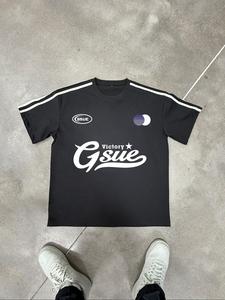 Men's Patchwork Striped & Letter Print Short Sleeve Tee, Regular Fit Casual Round Neck T-shirt for Summer, Men's Top for Daily Wear, Tropical