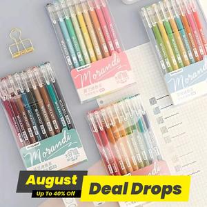 Colored Gel Pen Set, 1 Set Retro Colored Graffiti Pen, Stackable Colorful Ink Pen, Writing Pen for Office & School & Home