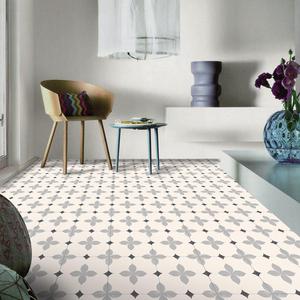 Vintage Flower Pattern Floor Sticker, 60pcs/set Self Adhesive Floor Decal, Decorative Sticker for Home Living Room Bedroom Kitchen Bathroom