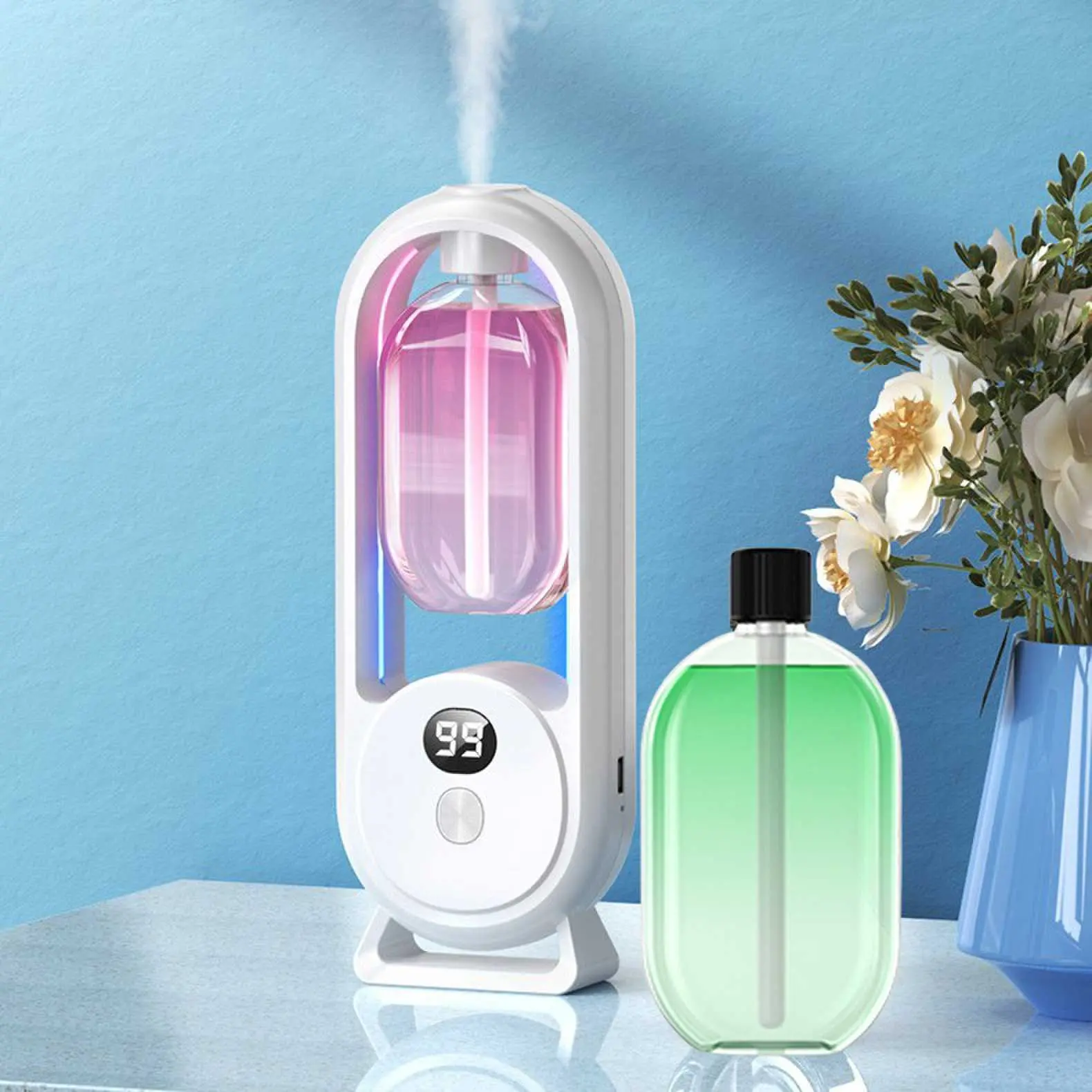 24 Hours Cycle Smart Aroma Diffuser, 1 Set Rechargeable Automatic ...