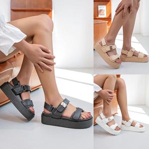 Nexsus Plus Ladies Women Chunky Platform Open Toe Vekcro Strap Summers Sandlas Girls Active Footwear Sliders Size UK 3-8 Chunky Comfort Flatform Sandal Walking Shoes Shoe 2 Inch
