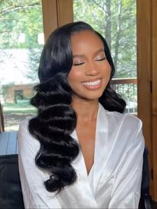 13*4 long body wave wigs for women, long human hair body wave natural hairline pre-plucked transparent closure lace front wig for daily wear(20-30 inch)