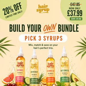 Hair Syrup Build Your Own Bundle - 3 100ml Hair Syrups - Customisable - Beauty Gift Set -  Haircare Gift Set - Vegan - Natural - TikTok Viral