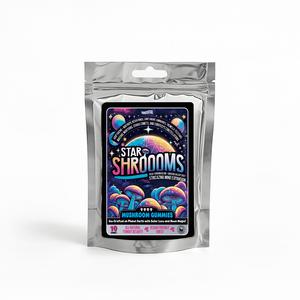 Starshroooms Trial Pack x10 Nootropic Mushroom Gummies | Lions Mane | Cordyceps | Tremella | Chaga | Maitake | Reishi | Panax Ginseng | Vegan | Gluten Free |