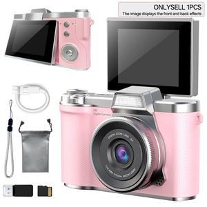 Latest Flip Cover Digital Camera Vlogging Camera 1080P Video Recording Simple Interface Multiple Filters Outdoor Selfie Gift 32GB Memory Card Reader Included