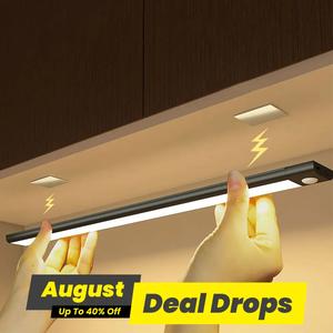 Motion-Sensor LED Light, USB Rechargeable Night Lamp, Under Cabinet Wardrobe Lamp, LED Night Light For Kitchen, Bedroom, Hallway, Stairway, Closet, Wardrobe