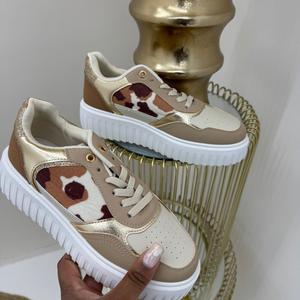 VIRGO BOUTIQUEnaomi - Animal Printed Multi Tone Flatform Trainers