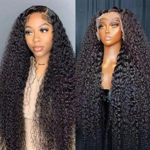 Deep Wave Lace Front Wigs Human Hair Pre Plucked 13x4 13x6 Transparent Lace Front Wigs Human Hair for Women 30 Inch Curly Human Hair Wig with Baby Hair Wet and Wavy Wig 6x4 7x5 9x6 Wear Go Wigsbling  hair  wigs