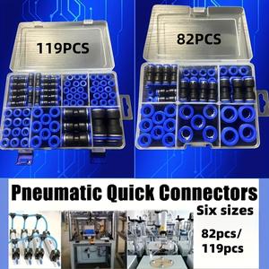 Pneumatic Quick Connector Kit, Straight Connector, Pneumatic Quick Plug Connector, Pipe Fittings, Garden Tool Accessories