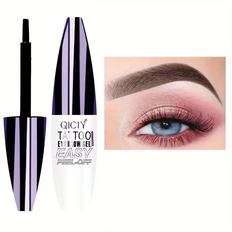 Semi-Permanent Eyebrow Tattoo Gel Paste with Easy Peel-Off Formula for Lasting Waterproof Effect Makeup Cosmetic Multicolor