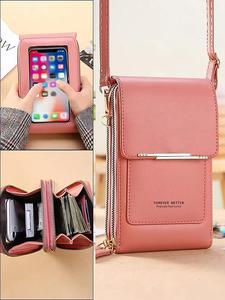 Women's Bag Fashion Simple Large Capacity Multi-Functional Touch Screen Phone Bag, Stylish and Practical Shoulder Bag, Phone Wallet Bag