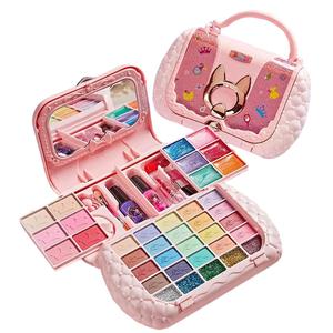 Princess Makeup Toy Set, 1 Set Washable Kids Vanity Cosmetic Toy with Mirror, Pretend Play Beauty Toy, Birthday Gift, Interactive Game Props, Stocking Filler, Valentine's Day Gift, Girl Play Toys