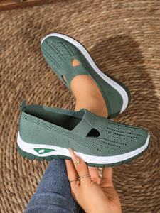 Women's Summer Shoes 2026, Breathable Mesh Slip-On Sneakers, Soft Sole Comfort Casual Footwear, Low Top Round Toe Textile Shoes