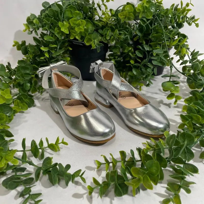 Girls' Elasticated Shoes with Bow Detail - Comfortable and Stylish - WHAT-015