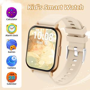 Smartwatch for Kids, Low Power Consumption Sports Call Bracelet, Voice Assistant, Wireless Calling, Pedometer, Calculator, Clock, Water Drink Reminder,Music Playback,Multiple Watch face switching,large capacity battery,Birthday Gift for children