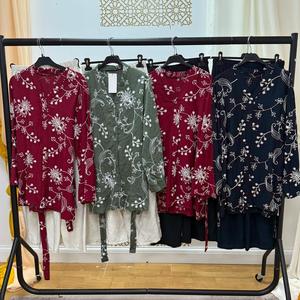 Embroidery Floral Two Piece Set