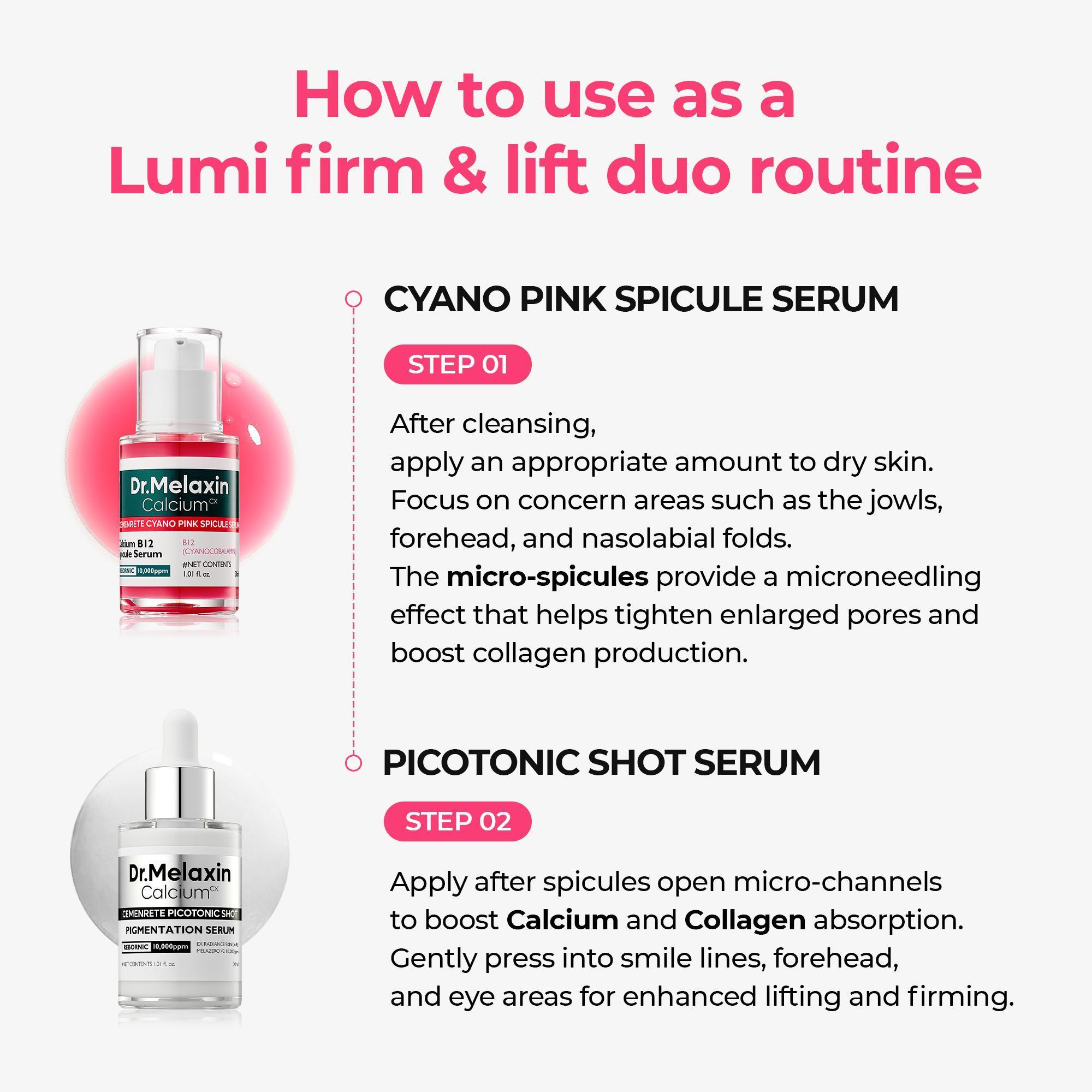 [Dr.Melaxin Official] 5-Step Face Firming Korean Skincare Set | Dark Spot Care & Makeup Prep for Smooth, Firm-Looking Skin