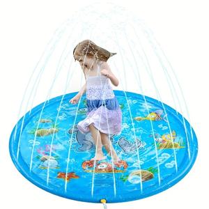 Inflatable Sprinkler Pad, Inflatable Water Spray Pad, Outdoor Water Play Mat, Water Spray Pad for Kids, Outdoor Water Toy for Kids