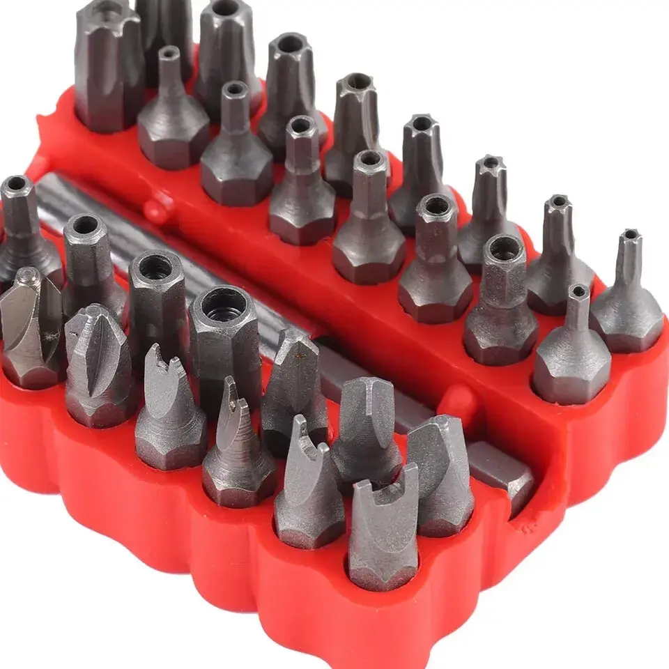 33PC SCREWDRIVER SECURITY BIT SET TAMPERPROOF HEX KEY SPANNER TORX TRI-WING UK