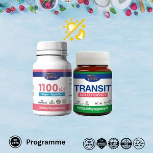 Zen&Tonic 30-Day Day+Night Wellness Programme | Calory Balance (Morning) + Transit (Night) | Plant-Based Metabolism & Digestive Support | Made in EU Supplement Healthcare