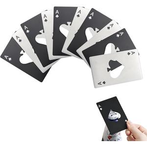 10 Pieces Bottle Openers, Creative Playing Card Stainless Steel Bottle Opener, Ace of Spades Bottle Opener, Size Fits Your Wallet, Poker Bottle Opener(Black & Silver) Utensils Husband