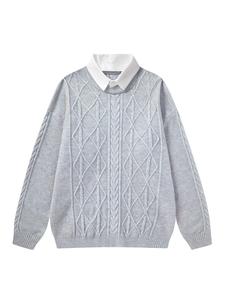 Men's 2 in 1 Knit Sweater, Regular Fit Casual Long Sleeve Jumper for Fall & Winter, Men's Knitwear for Daily Wear