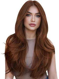 16-22 Inch Long Straight Clip-in Hair Extensions, Gorgeous Fluffy Wigs for Women, Human Hair Extensions for Party, Daily Use