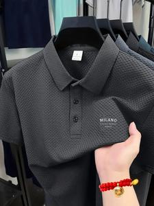 Men's Regular Fit Short Sleeve Polo Shirt, Casual Button Collar Top for Summer, Fashion Men's Clothes for Daily Wear