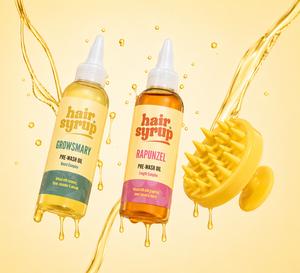 Hair Syrup Rapunzel and Rosemary Haircare Duo 100ML - Includes Shampoo Brush - Hydrating & Nourishing