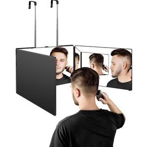 Portable 3-way Mirror, 1 Box 360 Degree Adjustable Hairdressing Mirror, Professional Makeup Mirror, Folding Mirror for Men and Women, Height Adjustable Mirror