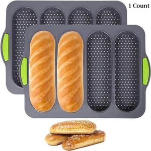 Silicone Bread Pan, 1 Count 4-grid Non-stick Bread Mold, Heat-resistant Baking Mold for Home Handmade Bread, Baking Tool for Home Kitchen