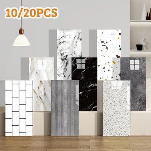 30X PVC Marble Effect Self-Adhesive Wall Tiles Stickers - Self-Adhesive Kitchen & Bathroom Decor vinyl  wall wall  stickers kitchen  adhesive  sticker