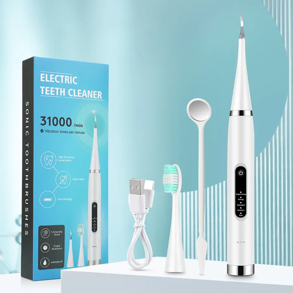 Electric Toothbrush Dental Calculus Remover Kit,Portabie Rechargeabie Toothbrush, Deep CleaningToothbrush for Home & Travel, Valentine's Day Gift